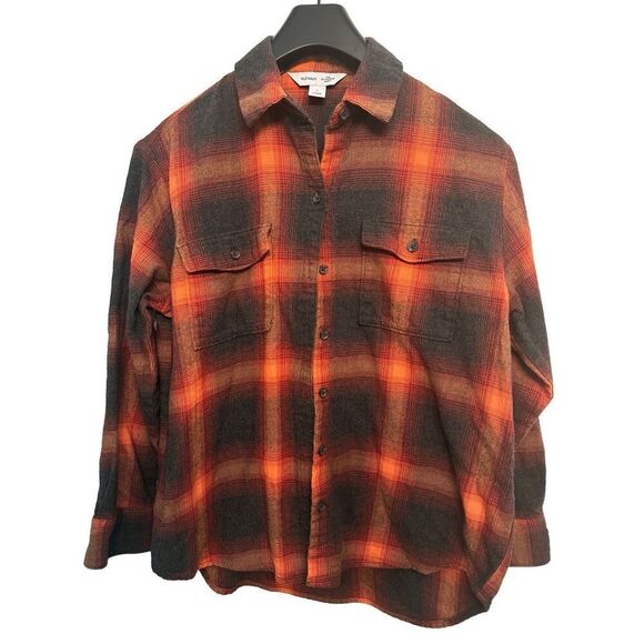 Evermore Taylor Swift Flannel Shirt Old Navy button down women’s size large - Picture 1 of 6